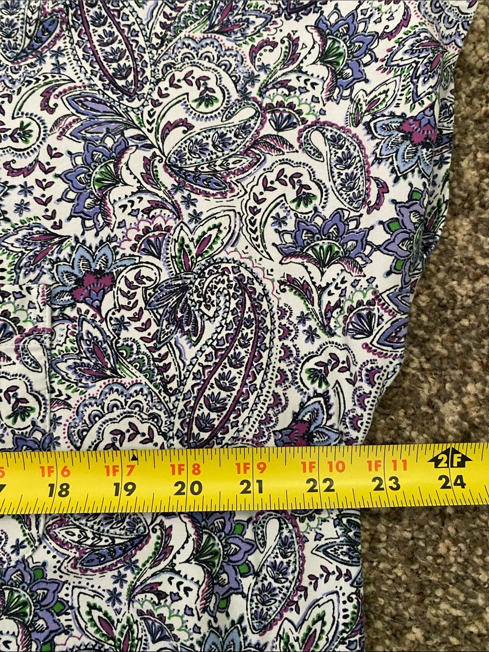 J. Jill Lavender & Navy Paisley Short-Sleeve Tee - Picture 5 of 6